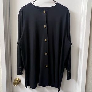Vintage Ruth Norman Black Button up Sweater Women’s size XL